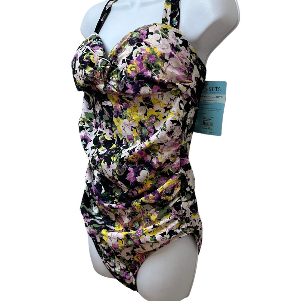 Spanx Assets Sara Blakely Power Suit Slimming One Piece Bathing Suit Size L NEW - Picture 2 of 10